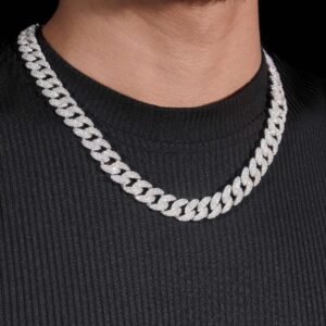 12mm Cuban Link Chain Moissanite