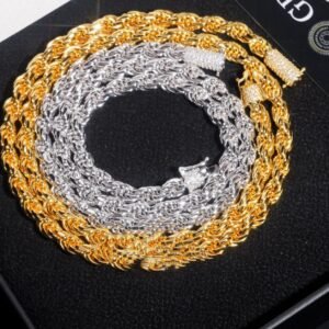 6 MM Gold Plated Moissanite Rope Bracelet