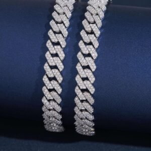 8mm Moissanite Cuban Bracelet